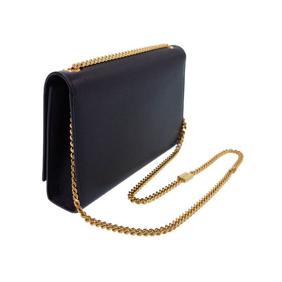 Saint Laurent Paris Classic Kate Satchel Chain Shoulder Bag Black - Picture 2 of 9